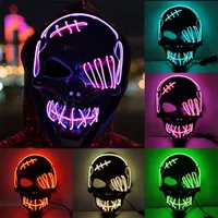 Other Festive Party Supplies Scar One-Eyed Pirate Mask LED Glowing Scary Halloween Decoration Horror Multicolor Glow Skull Props Cosplay Costume Unisex 220826
