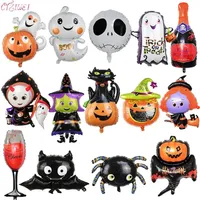 Otros suministros de fiestas festivas Halloween Pumpkin Ghost Balloons Decorations Spider Foil Inflable Toys Bat Globos Kids 220826