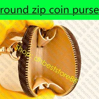 Multi-Pochette Accessoires 'Round Zip Coin Purse Designer feminino Mini organizador de saco de carmo