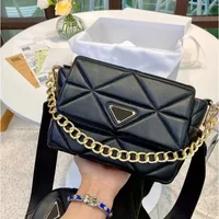 Women Luxurys Designers Bag 2022 Metal Chain 3in1 Messenger Crotgle Crossbody Facs Top ender