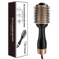 Electric Hair Brushes Professional Blowout Dryer Brush Black Gold & Volumizer Air Brush For Women209H