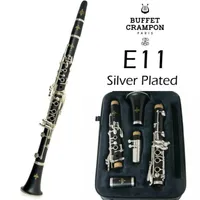 Nuovo clarinetto professionale buffet crampone e11 modello bb clarinet argento placcato 17 chiavi uno barili nuovi191g