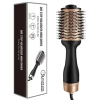 Electric Hair Brushes Professional Blowout Dryer Brush Black Gold & Volumizer Air Brush For Women279r