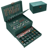 Ювелирные коробки Организатор 5 слоев для женщин Большой кольцо с серьгими для хранения браслет 2022 VEET Box с шкафчиком девушки Amuya Amuya