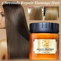 PURC 마법의 치료 헤어 마스크 120ml 5 초 수리 손상 복원 모든 머리카락 유형에 필수적인 부드러운 머리카락 유형 Keratin Scalp2445