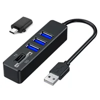 8 in 1 USB HUB Multi USBs Splitter with Type C OTG Adapter SD TF Card Reader For PC Laptop Computer 2pcs Lot190D