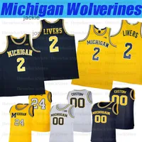 New College Basketball은 NewCustom NCAA Michigan Wolverines College Basketball #15 Chaundee Brown Jr. #3 Zeb Jackson #5 Terrance Williams II Jerseys