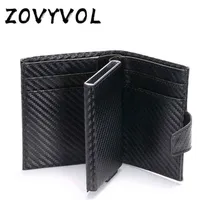 Zovyvol Short Smart Male Wallet Bag Leather Rfid Mens Trifold Card Small Coin Pocket S 211223209O