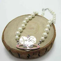 Nueva boutique damas colgante de diamante completo collar de perla collar de perla clavícula cadena de cuello l