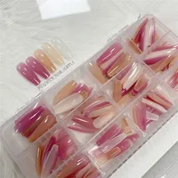 Gel X Nails Extension System Cover Cover Cover Cover Base Base Stiletto Medium False Dail Tips 240pcs Box 220827