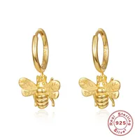 Hoop Huggie des Boucles D'Oreilles Vrouwenontwerpers Ooringen 925 Sterling Silver Earrings Bee Cool Wind Christmas Aretes de Oro306t