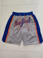 Baseball Shorts New York Gray Running Ubrania sportowe z kieszeniem na zamek rozmiar S-xxl Mix Match zamówienie Wysokiej jakości