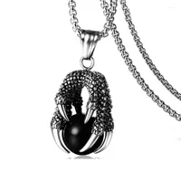 Colliers pendants Collier ￠ boule de cristal n￩o-gothique