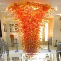 Factory Large Murano Glass Chandeliers for el Foyer Decor LED Lights Blown Glass Chandelier Lighting231L
