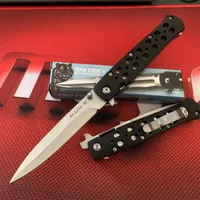Cold Steel Ti-Lite 26S Pocket KIFE White Quick Open Knifes 440 Blade Steel Abs Hust Abs Cofting Knives EDC Tools