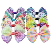 50pcs lot 3 74inch Kids color￩ Bows Hair With Alligator Clips Baby Girls Hairpins Barrets Childrens Hair Accessories247a