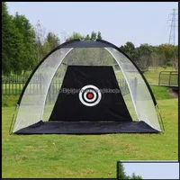 Golf Training Aids Sports Outdoors 2m Cage de frappeur portable Portable Tent pliable Net Pratique Swing Indoor / Outdoor Auxiliary Special Props DH7DF