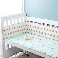 Railas de la cama Cuna de bebés Spare en forma de U Ripe Ripe Ripe de algodón Cubierta de ferrocarril acolchada Protector Set Bebe Cot 30x200cm 220827