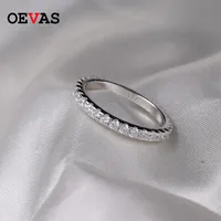 Solitaire Ring OEVAS 100% 925 Sterling Silver Sparkling Full 2mm High Carbon Diamond Rings For Women Top Quality Party Fine Jewelry Wholesale 220827