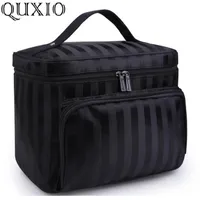 Cosmetic Bags Cases Woman Striped Pattern Organizer Makeup Folding Travel Toiletry Large Capacity Storage Beauty ZL900Z 220827