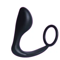 Sexo juguete masajeador vibrador de silicona estimulador de próstata con pene scrotum anillo fetiche masculino s-spot s tapones anal intruso tickler B0205004
