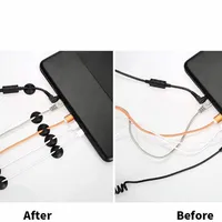 Suportes para cabos de carro Clipes de gancho de fio de fio Home Desk para acess￳rios de interiores autom￡ticos para celular preto