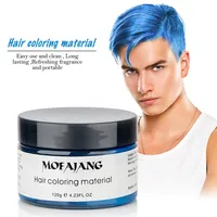 2019 Newest Mofajang Hair Wax Hair Styling Pomade Strong Style Restoring Big Skeleton Slicked 8 colors255j