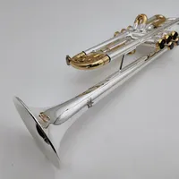 Bach BB Tune Trompet LT180S-72 Altın Gümüş Kaplama Pirinç Profesyonel Müzik Aleti, Case Ağızlık Accessories226y