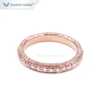 Wedding Rings Tianyu Gems 10K14K18K Rose Gold for Women Full Sparkle Round Diamond Engagement Band Customized Fine Jewelry 220826