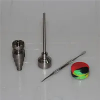 الأدوات اليدوية 10mm 14mm 18mm قابلة للتعديل Titanium Set Glass Bong Bong GR2 Titanium Nails with Carb Cap Dabber Tool Slicone 2448