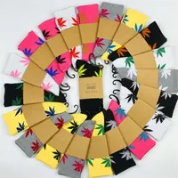 33 colori Christmas PlantLife Socks for Men Women Calzini di cotone di alta qualit￠ Skateboard Hiphop Maple Leaf Sport Socks interi DHL FedEx190D