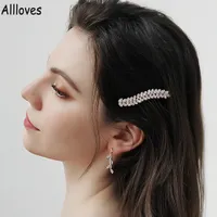 Leaf Crystals Luxury Bridal Hair Clips Headpieces For Wedding 2023 Fashion Silver Rose Gold Headbonad Headwear Women Hair Pins Accessories Jewelry Gift CL1015
