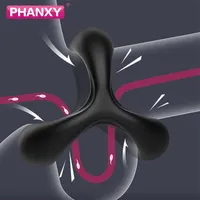 Masajeador de juguetes sexuales Phanxy Penis Cock Ring On for Men Delay Eyaculation Erection Shop Toys Pareja Toy Man Dick Ampling Agrander