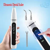 Herramientas de limpieza de dientes sin agua para blancos de higiene oral Manchas de c￡lculo Tartar escalador port￡til recargable Vibr252i de alta frecuencia