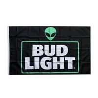 Bud Light Flag Black Alien Dilly Dilly Bud 3X5Ft Banner 3' x 5' 3'x5' 100D polyester Digital Printing With Brass Gr228o