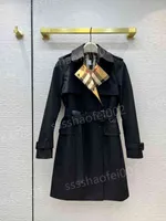 Tasarımcı Kadın Trençkah Palto BBR 2022FW Klasik Windbreaker Ceketler Pamuk Kapatma Düğmesi Tasarım Yün Katlar Moda Marka Kadın Giyim S-XL 0912