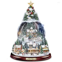 Christmas Decorations Tree Rotating Sculpture Train Paste Window Stickers Pegatinas Paredes For Home