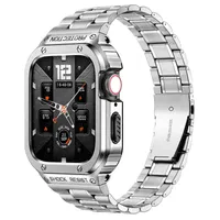 Watch Bands Stainless Steel Case Strap For Apple Band 45mm 44mm 45 44 mm Bumper frame Cover Accessories i series 4 5 6 SE 7 Strap T220906