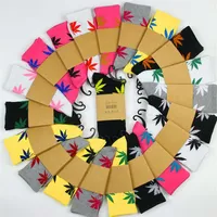 33 colori Christmas PlantLife Socks for Men Women Calzini di cotone di alta qualit￠ Skateboard Hiphop Maple Leaf Sport Socks interi DHL FedEx282F