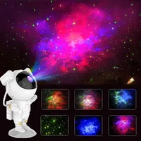 Astronot Galaxy Projektör Lambası Yıldızlı Gökyüzü Gece Işığı Ev Yatak Odası Odası Dekor Dekoratif Armatürler Çocuk Hediyesi331Q