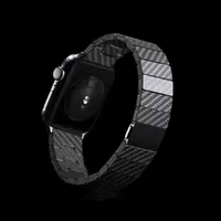 Watch Bands Fashion Carbone Fibre Strap pour Apple 7 SE 6 5 4 3 Bande de bracelet à liaison légère pour I 38 40 42 44 42 45 mm T220906