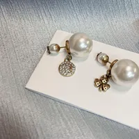 Moda High Quality Pearl Ball Earring Ear Stud para Lady Women Party Wedding Lovers Gree