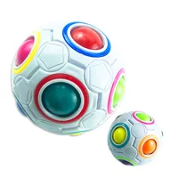 Bolas de arco iris infantiles Magic Cube Toys 12 Hole Desemberresi￳n Puzzle Intelligence Toys Ball Gift Toy
