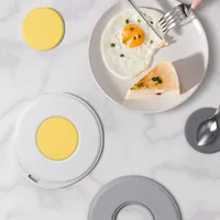 Alfombrillas creativas almohadillas de aislamiento de huevo frito de plástico blando anti-escaldo impermeable