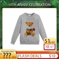 Round Neck Mem Sweatshirts Hoodies Cotton Hoodies Bear Print M-4XL