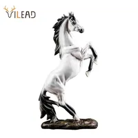 VILEAD RESIN HORSE STATUE MORDEN ART ANIMALIGOLINESオフィスホームデコレーションアクセサリー馬の彫刻年ギフト210727270A