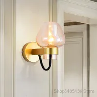 Lampy ścienne nowoczesne szklane lampy żelazne lampy kinkietowe do wystroju domu sypialnia lustro LED LED lustro salon El Vanity Light