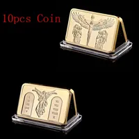 10pcs 1 uncja złoto platowane barowe rzemiosło Jezus Chrystus Przykazania kulon pamiątki monety danki 280q