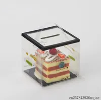 Geschenkverpackung 50 PCs Haustierkuchenbox Bäckerei Cookie Verpackungskästen Tablett Dekorationswerkzeuge für Geburtstagsbackdessert Packung