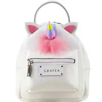Horn Unicorn sac ￠ dos Grafea Pack Nice Girl School Bag Pu Leather Packsack Quality Rucksack Sport Schoolbag Daypack179C